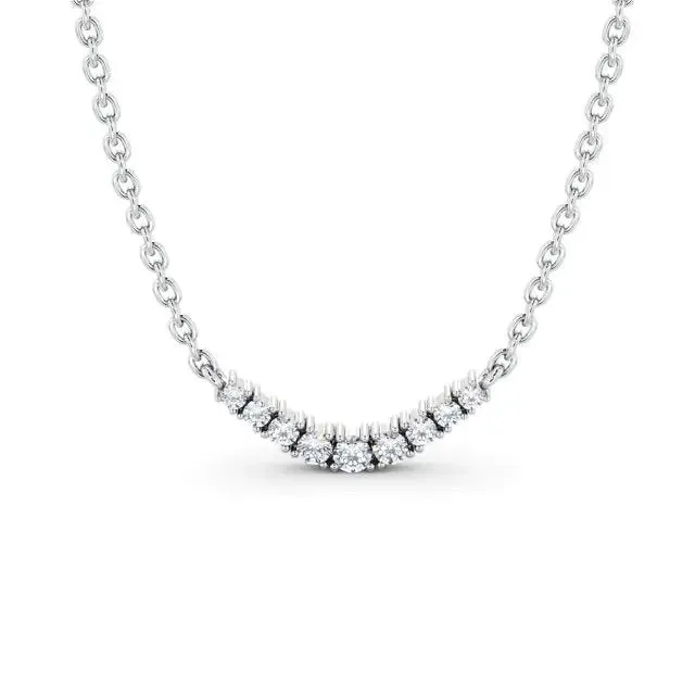 0.20CTW Curved Lab Grown Diamond Necklace