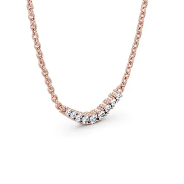 0.20CTW Curved Lab Grown Diamond Necklace