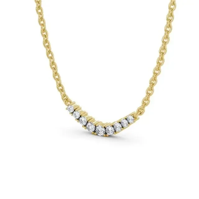 0.20CTW Curved Lab Grown Diamond Necklace