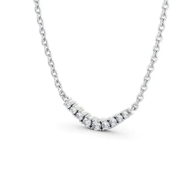 0.20CTW Curved Lab Grown Diamond Necklace