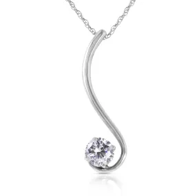 0.5 Carat 14K Solid White Gold Necklace Natural 0.50 Carat Diamond