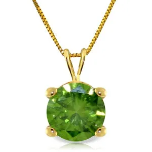 0.5 Carat 14K Solid Yellow Gold Necklace Natural 0.50 Carat Green Diamond