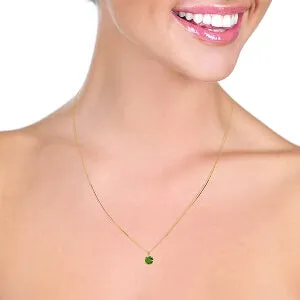 0.5 Carat 14K Solid Yellow Gold Necklace Natural 0.50 Carat Green Diamond