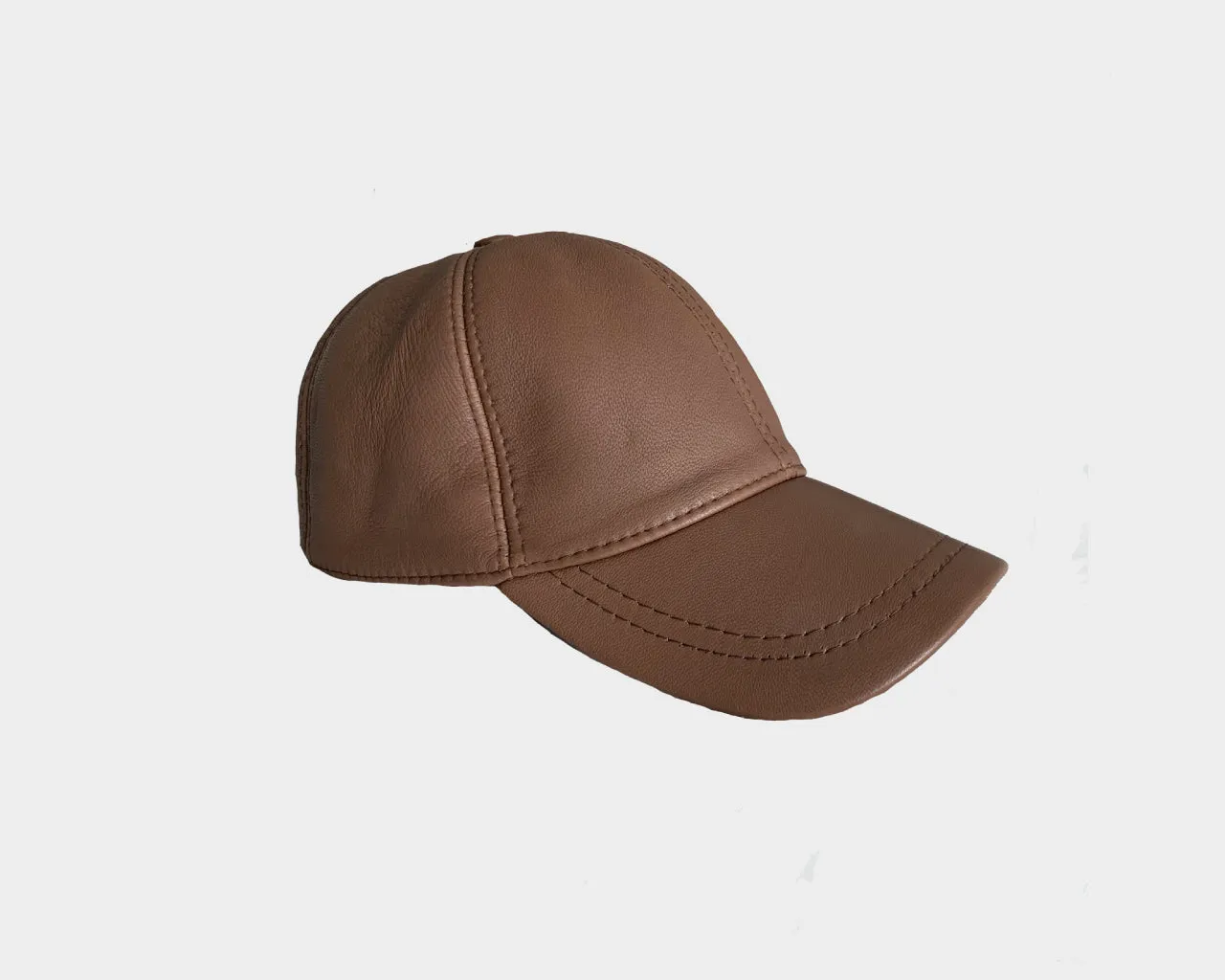 1. Toasted Chestnut Vegan  Leather Unisex Cap - The Milano