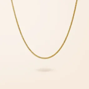 10K Gold Small Curb Link Necklace