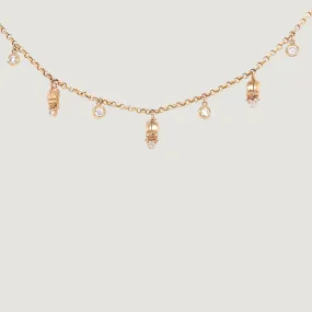 14k Diamond Scarab Necklace