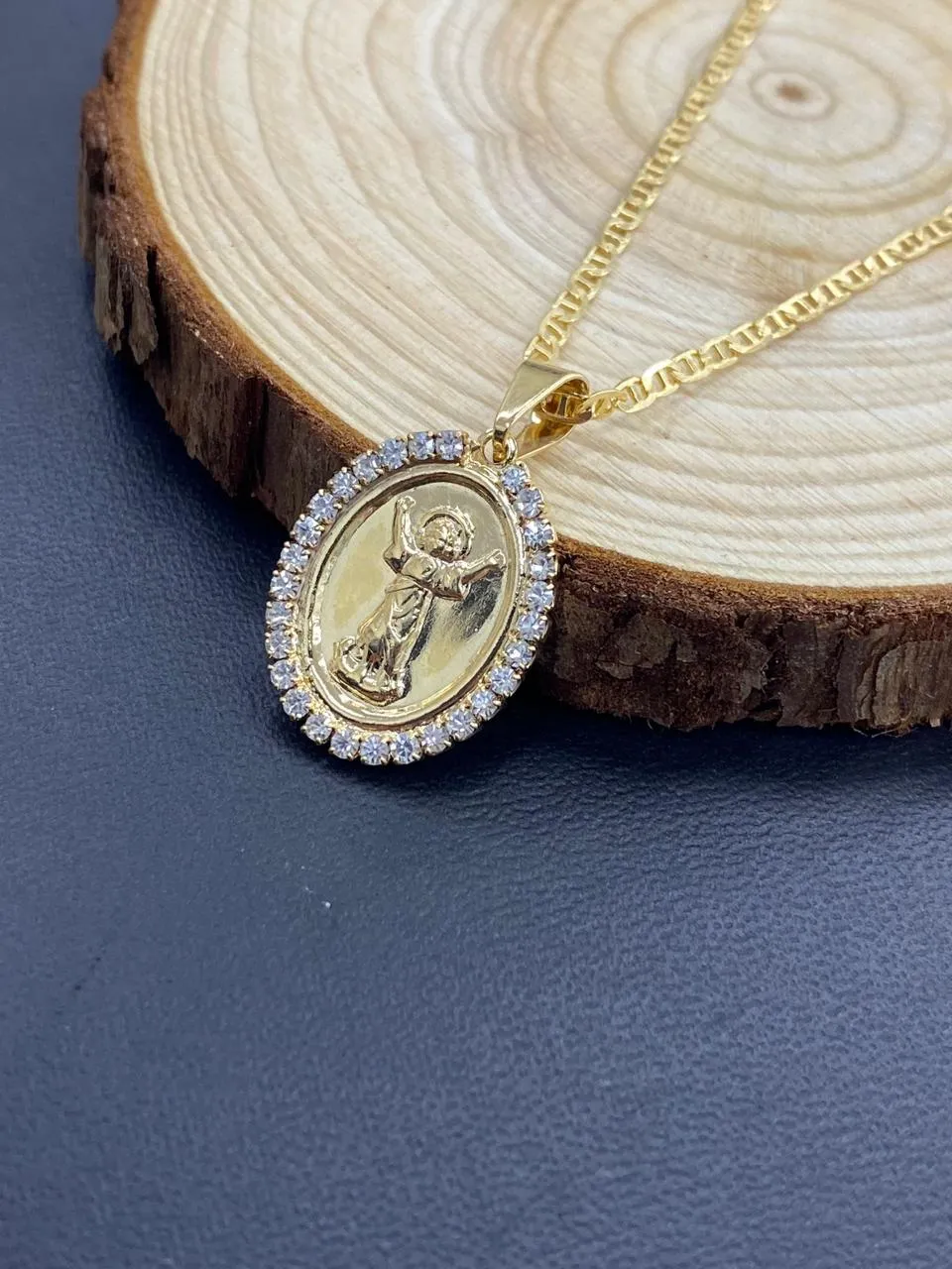 14K Gold Filled Baby Jesus Necklace For Kids Ladies Girls 18"/ Divino Nino Pendant 21x16mm/ Everyday Dainty Pendant/ Cadena del Divino Nino