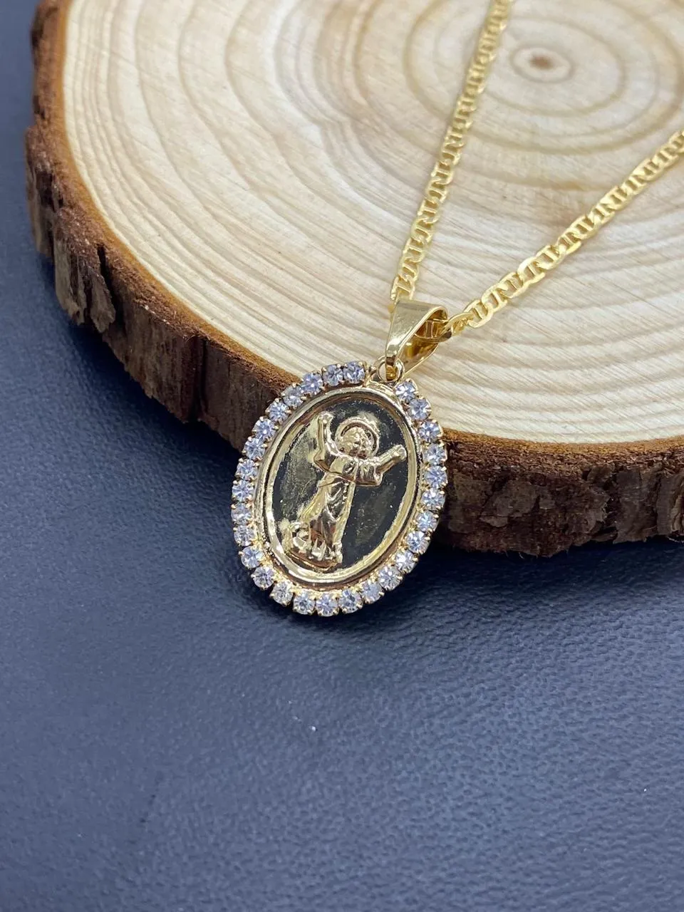 14K Gold Filled Baby Jesus Necklace For Kids Ladies Girls 18"/ Divino Nino Pendant 21x16mm/ Everyday Dainty Pendant/ Cadena del Divino Nino