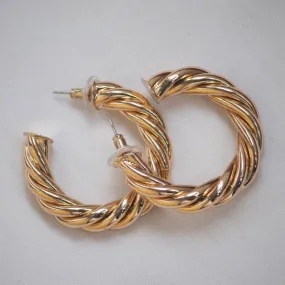 14K Gold-Filled Twisted Hoop Earrings