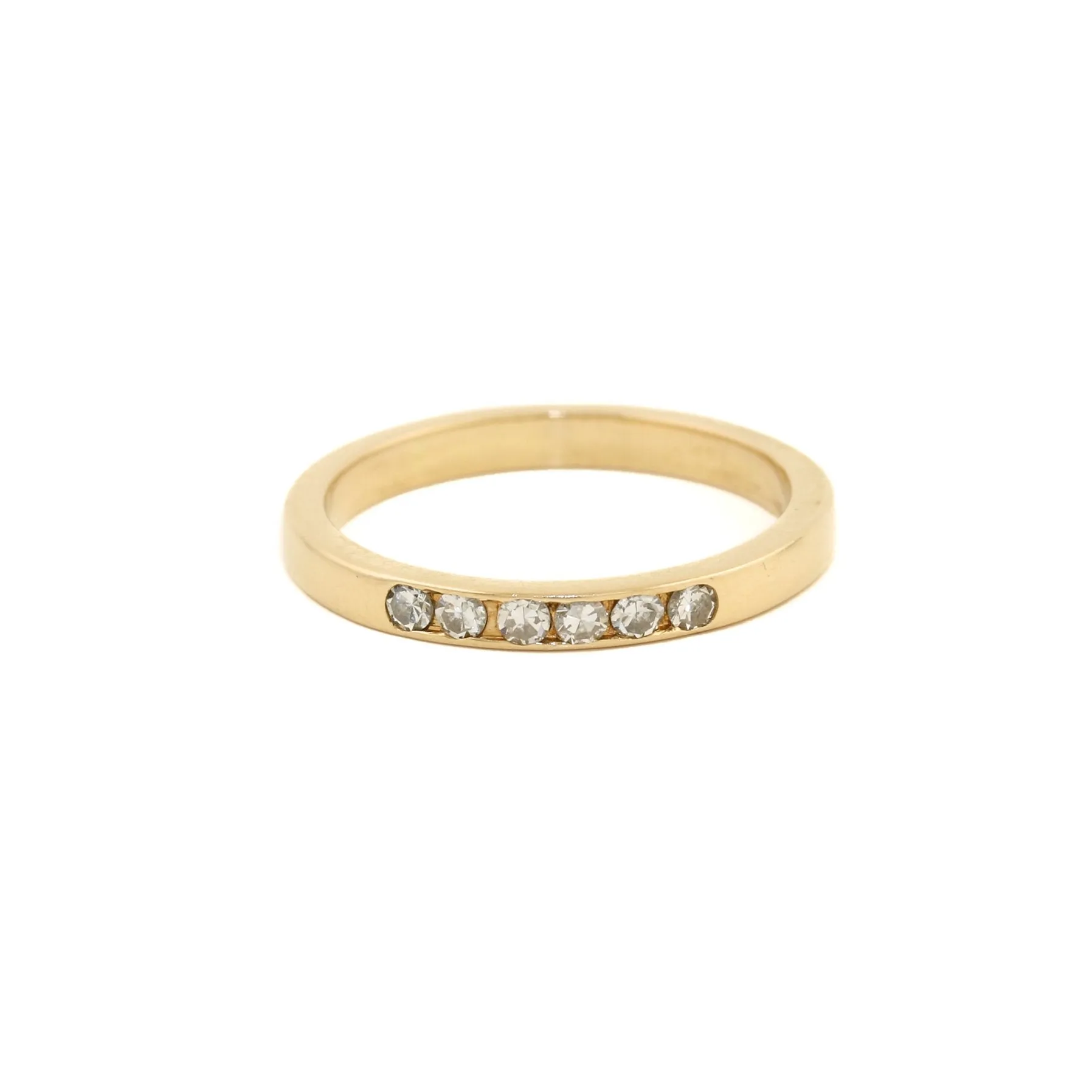 14K x Sextet Diamond Channel Band