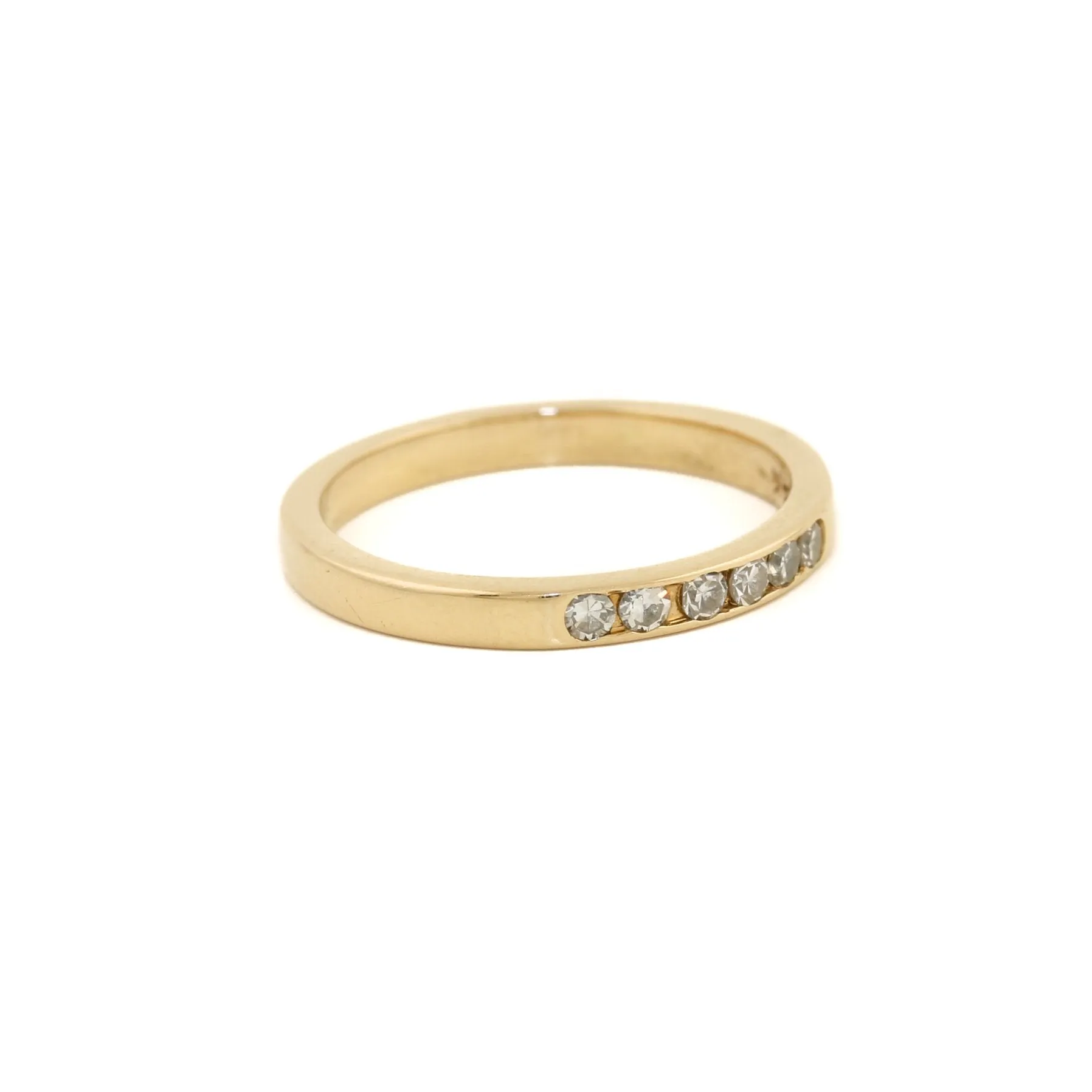 14K x Sextet Diamond Channel Band