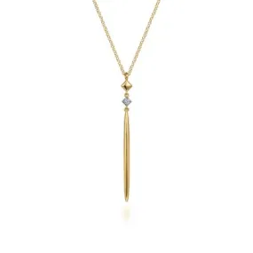 14K Yellow Gold 0.02ctw Diamond Necklace