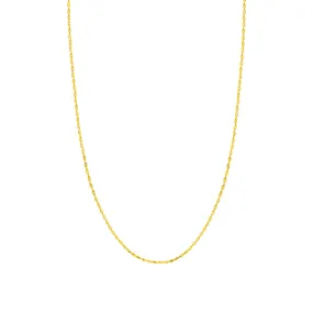 14k Yellow Gold Diamond Cut Chain 16"