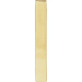 14K Yellow Gold Engravable Four-Sided Vertical Bar Pendant