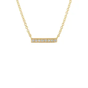 14KT GOLD MINI DIAMOND BAR NECKLACE