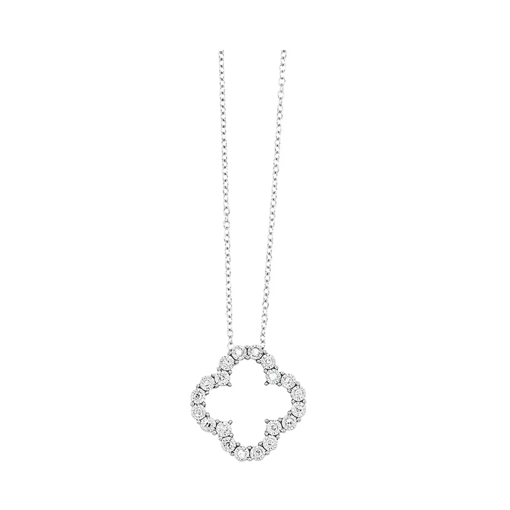 14KT WHITE GOLD DIAMOND (1/6CTW) NECKLACE