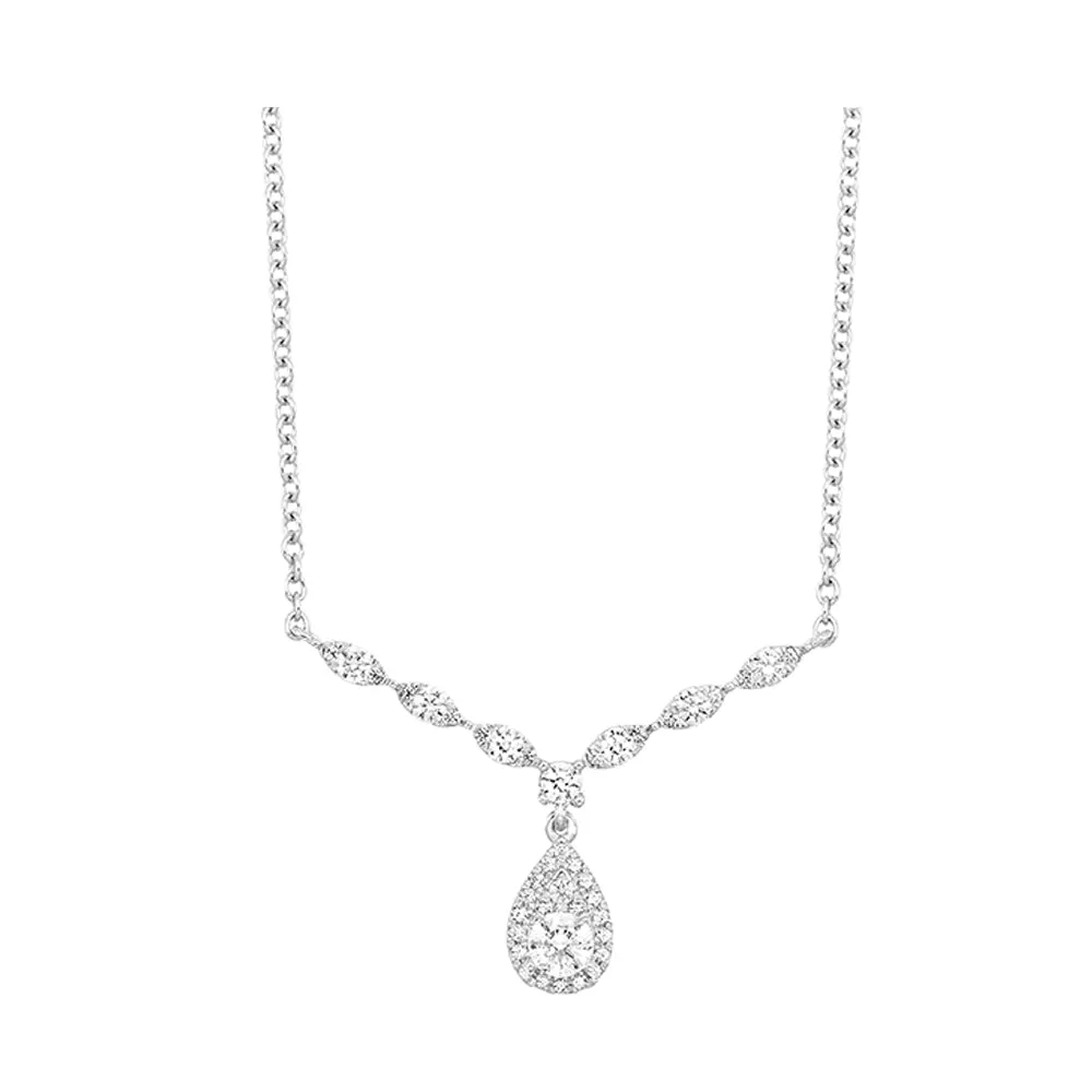 14KT WHITE GOLD DIAMOND (5/8CTW) NECKLACE