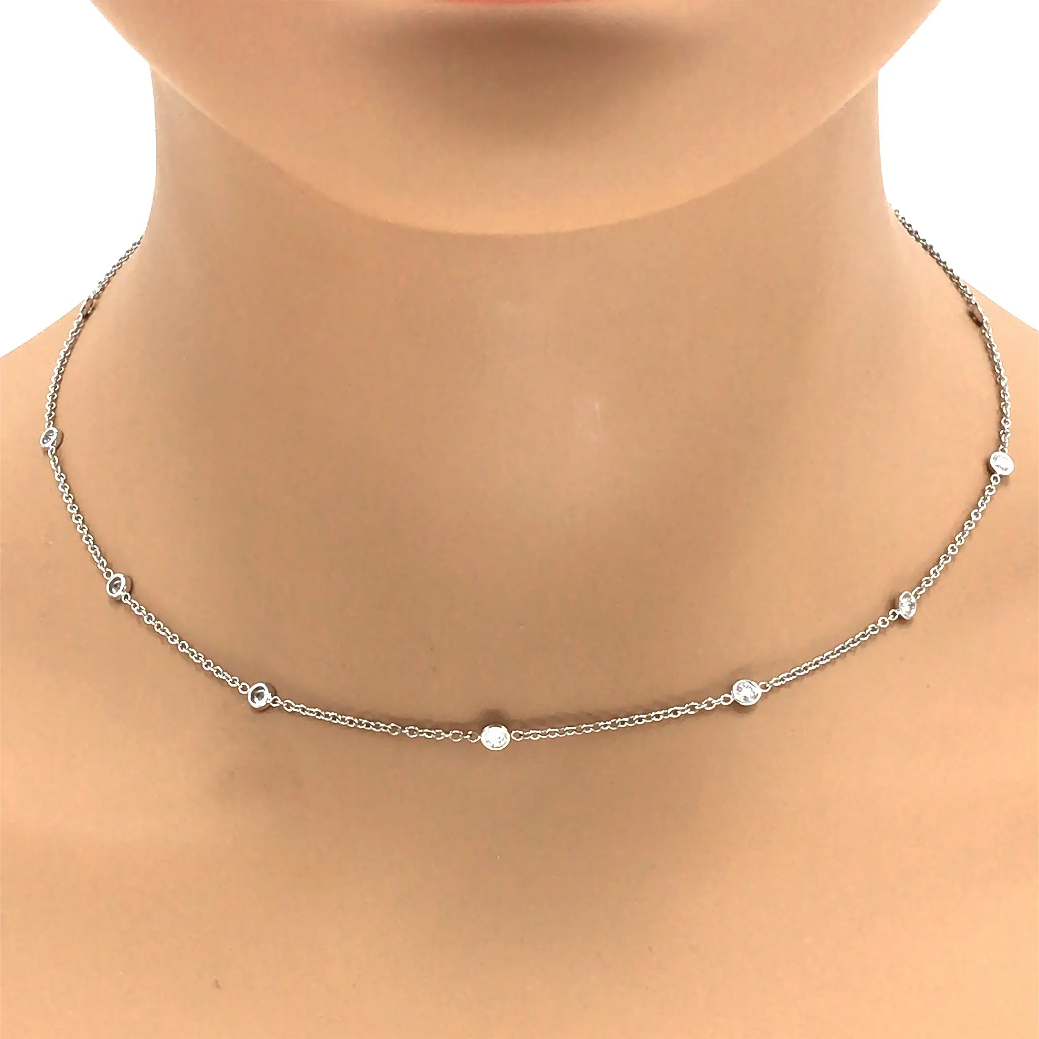 18k Gold Diamond By The Yard Necklace