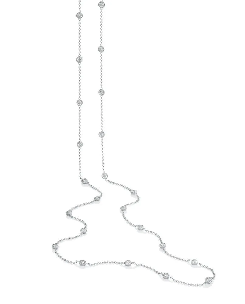 18k White Gold Diamond Set Chain