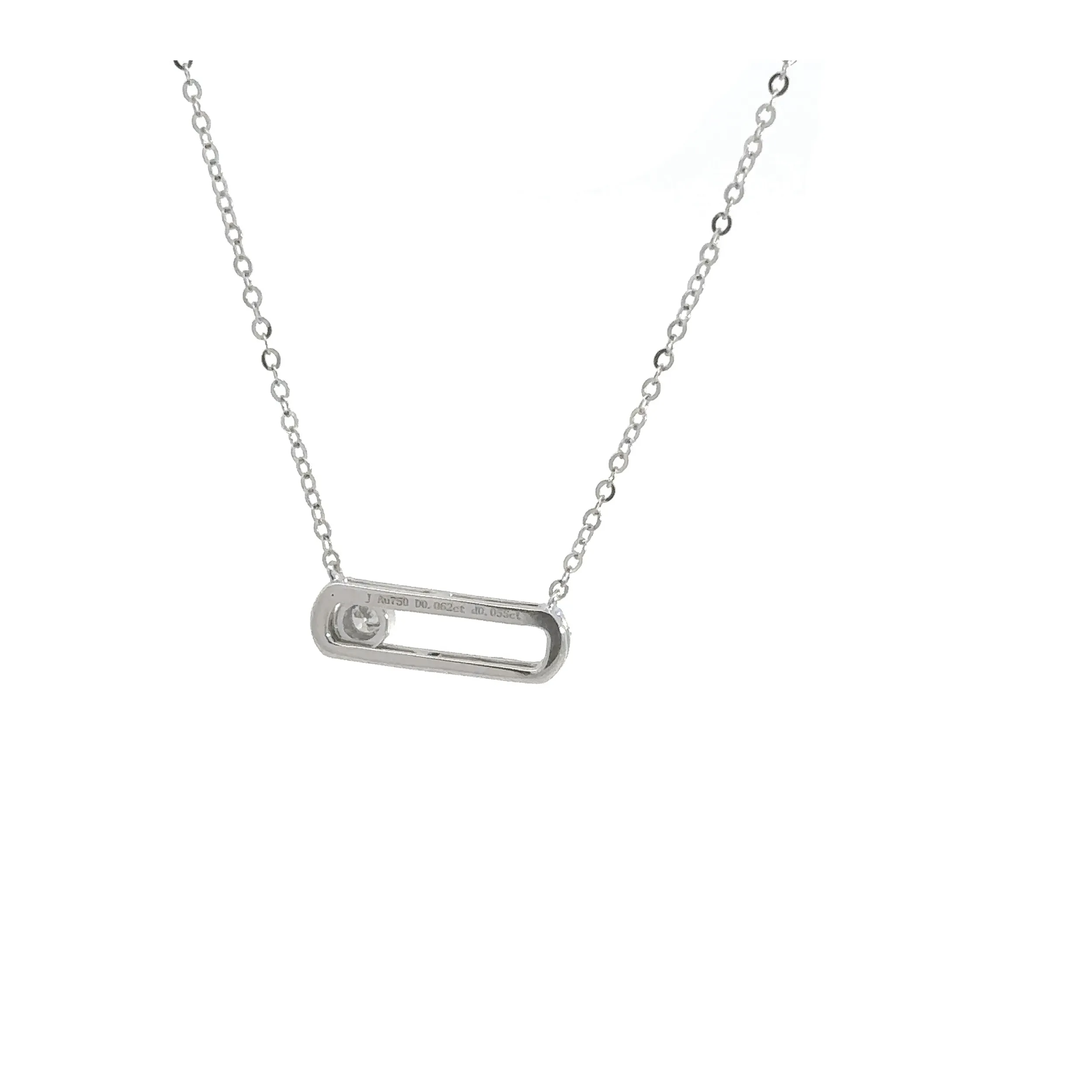 18K White Gold Infinity .0112 CTW Diamond Pendant Necklace