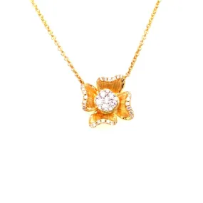 18K Yellow Gold 0.22ctw Diamond Necklace