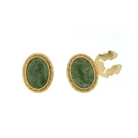 1928 Jewelry CUFF IT!¨ Cufflinks Jade Gemstone Button Cover