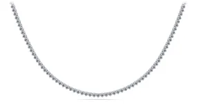 3 Prong Riviera Diamond Necklace with 5.71 ct.(finished) 2mm