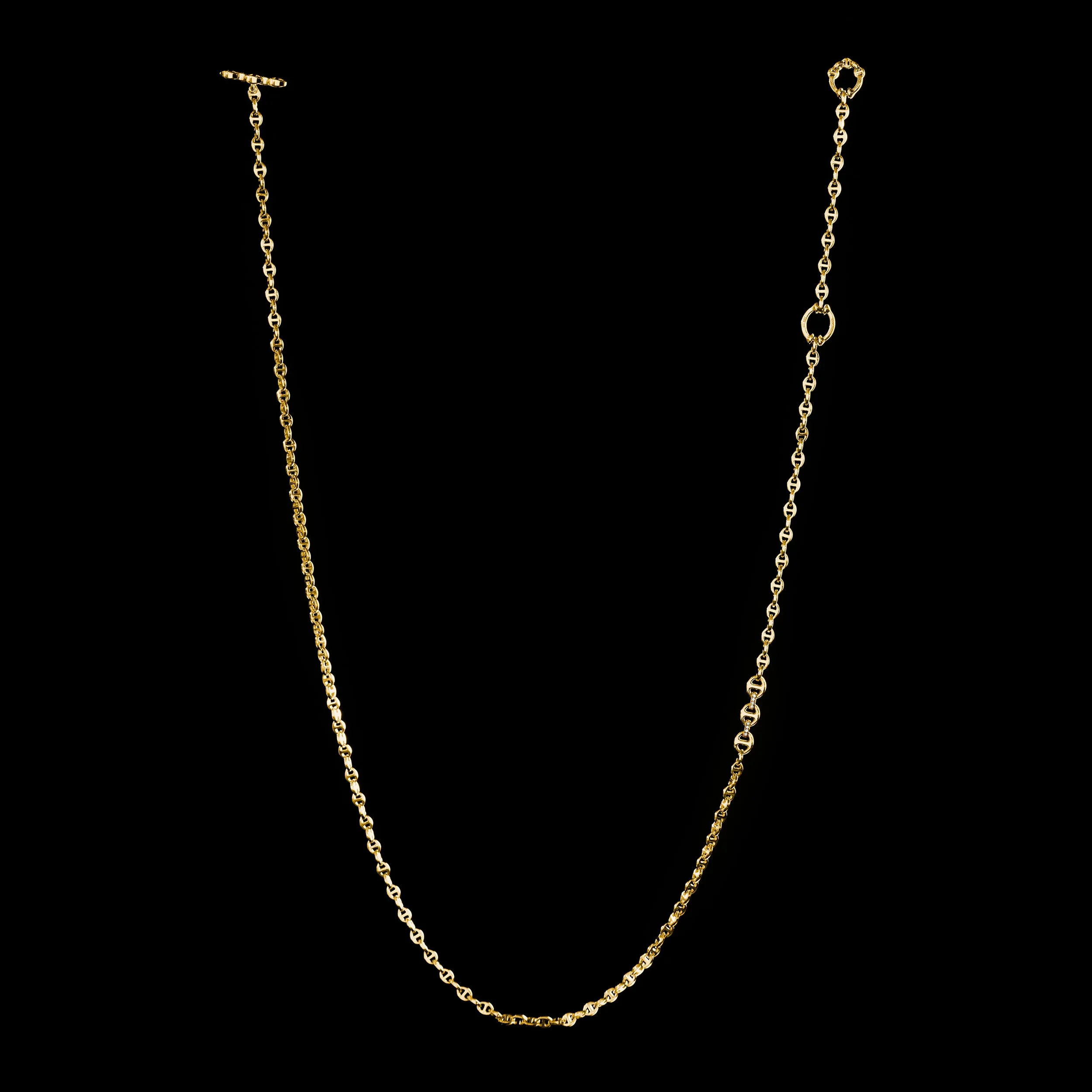 3MM OPEN-LINK™ NECKLACE WITH DIAMOND PENDANT - 30"