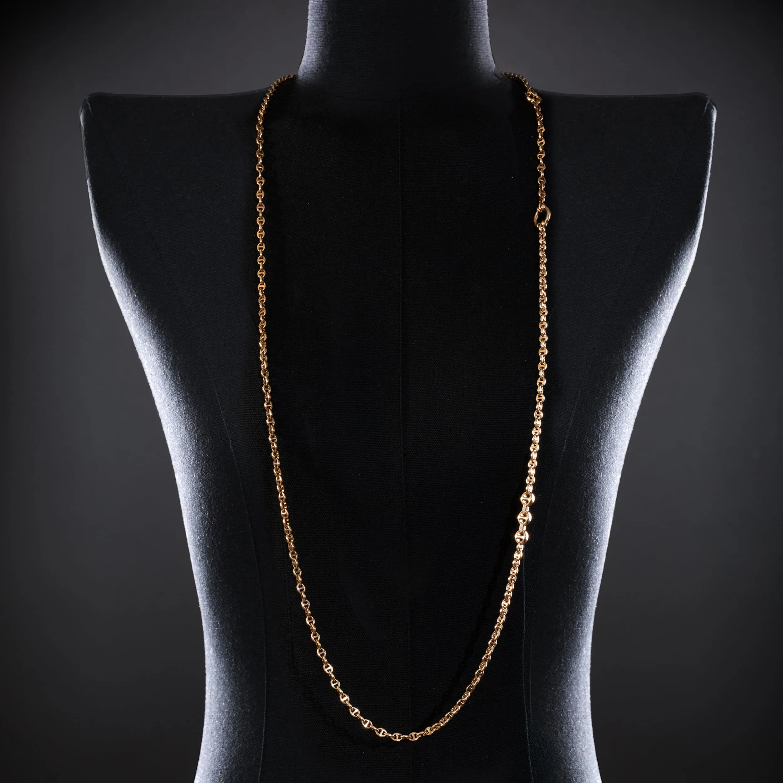 3MM OPEN-LINK™ NECKLACE WITH DIAMOND PENDANT - 42"