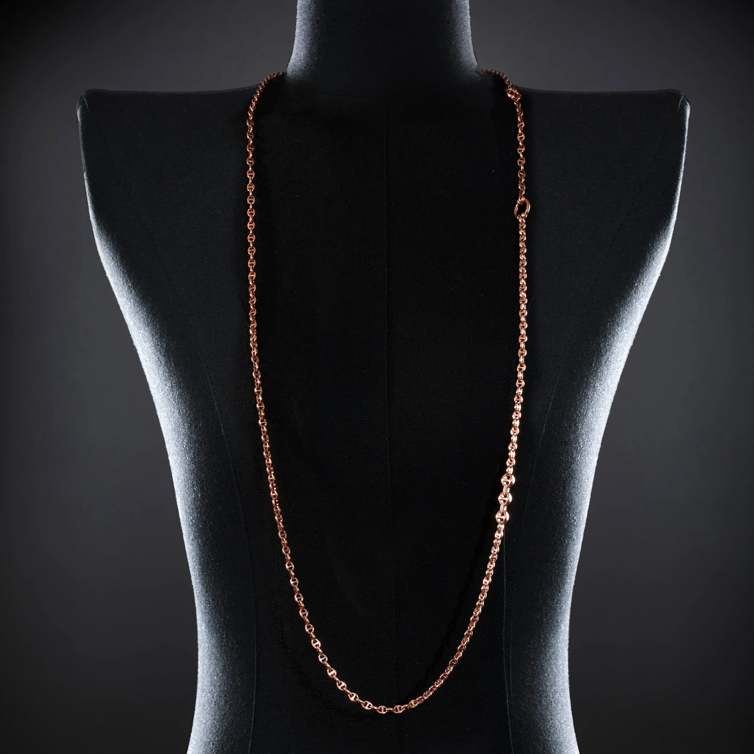 3MM OPEN-LINK™ NECKLACE WITH DIAMOND PENDANT - 42"