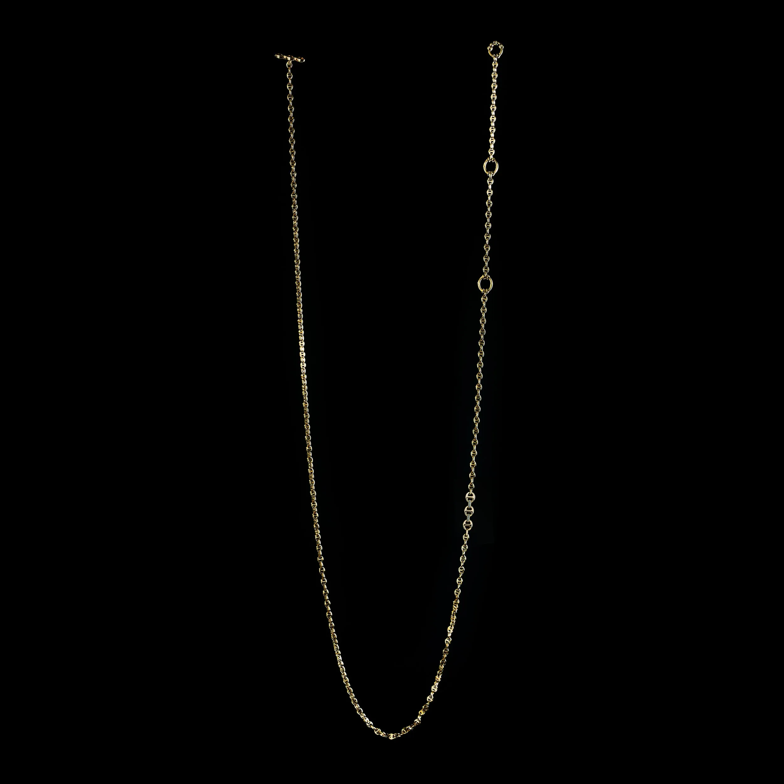 3MM OPEN-LINK™ NECKLACE WITH DIAMOND PENDANT - 42"