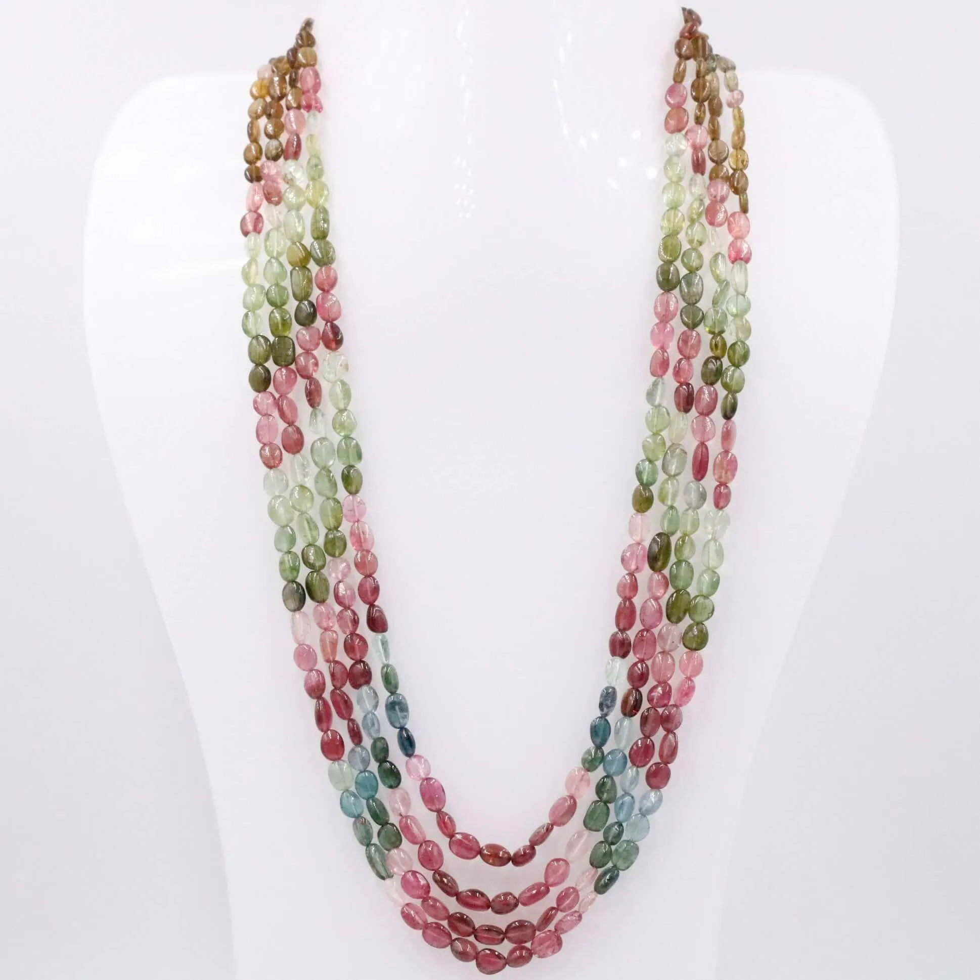 4 Strand Tourmaline Necklace Layered Necklace Tourmaline Necklace Gemstone Necklace Multi Strand Necklace SKU 6143266