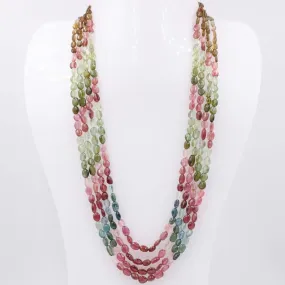 4 Strand Tourmaline Necklace Layered Necklace Tourmaline Necklace Gemstone Necklace Multi Strand Necklace SKU 6143266