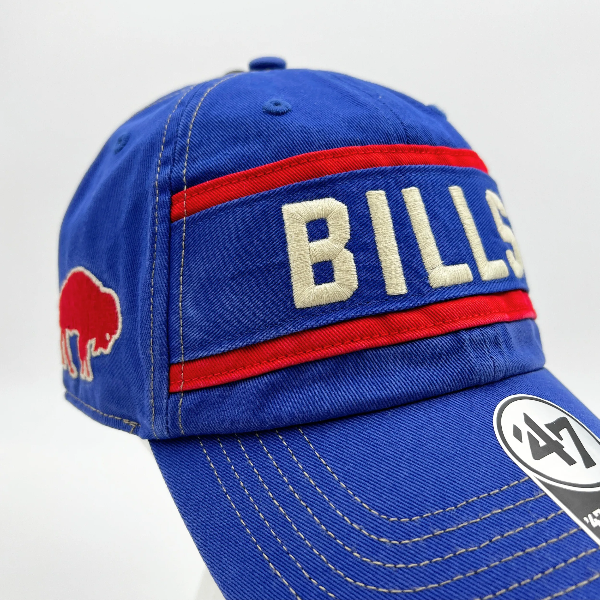 '47 Brand Buffalo Bills With Retro Logo & Stripes Royal Legacy Hat