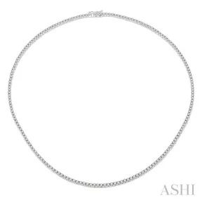 5 ctw Round Cut Diamond Tennis Necklace in 14K White Gold