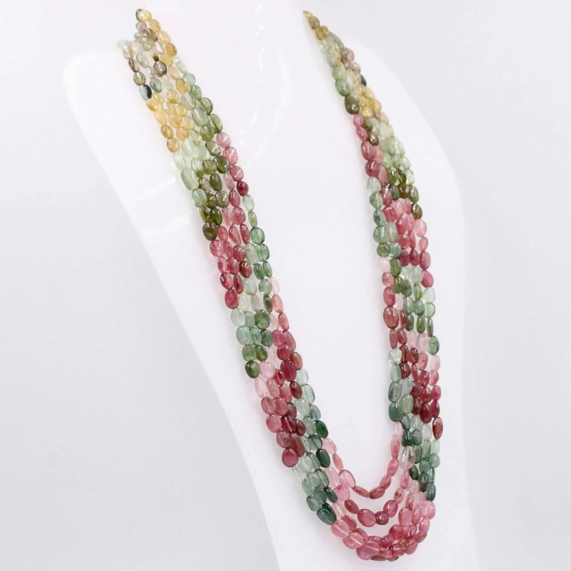 5 Strand Tourmaline Necklace Natural Gemstone Gemstone Necklace Long Necklace Layered Necklace Tourmaline Necklace SKU 6143267