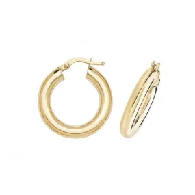 9ct Yellow Gold Hoop Earrings ER1004