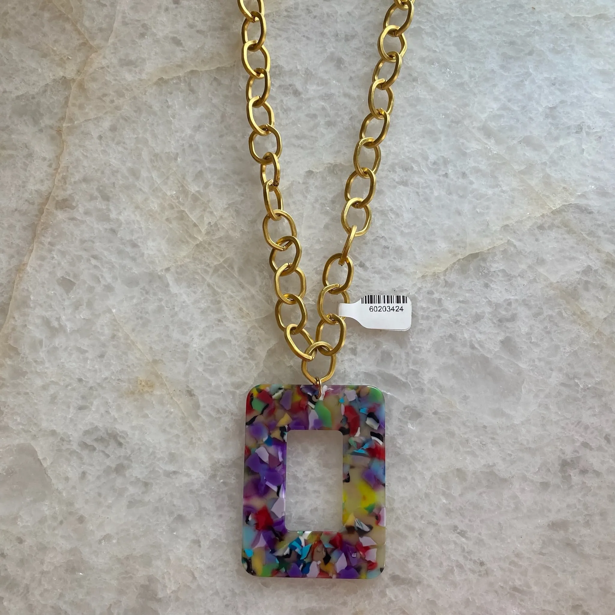 Acrylic Rectangle Necklace