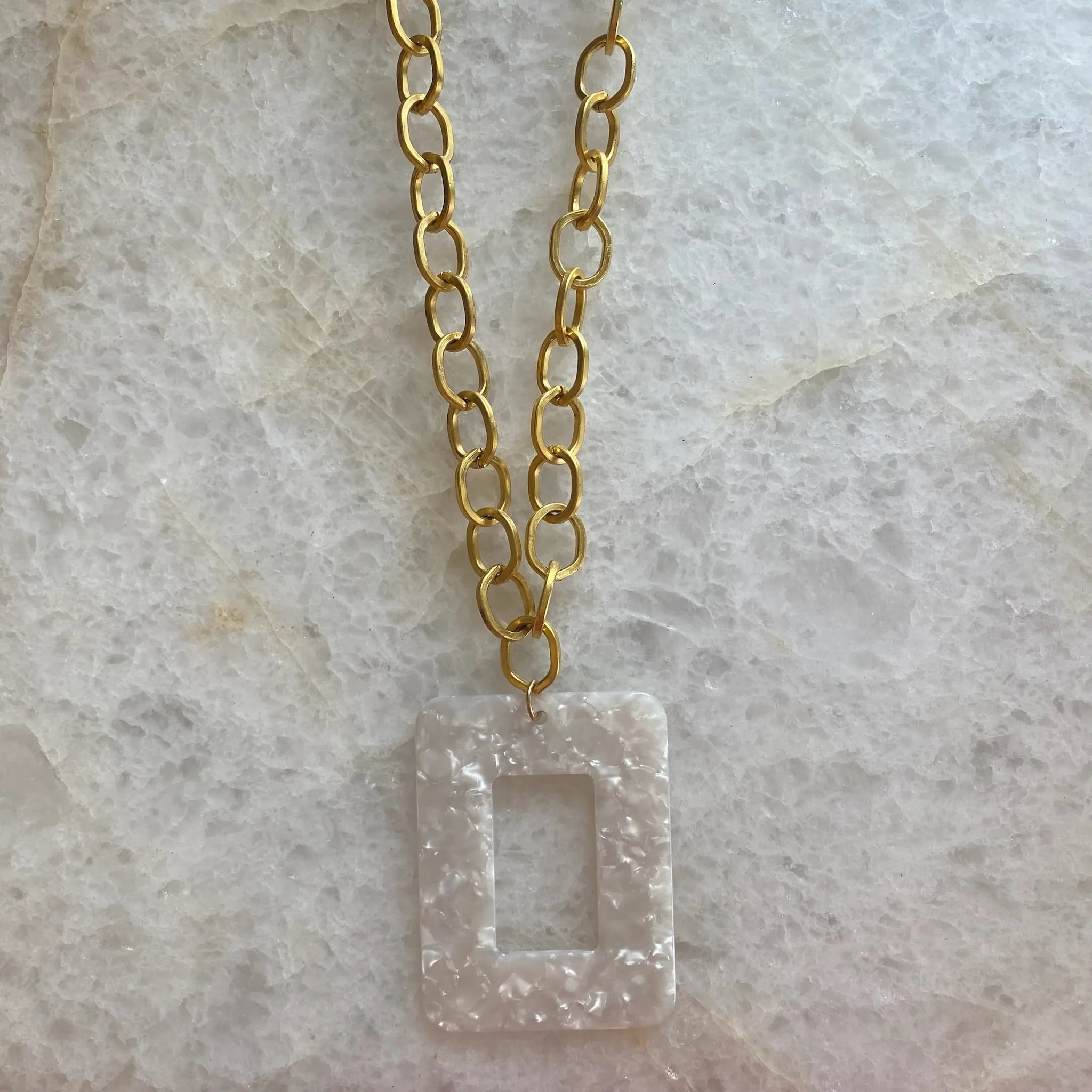 Acrylic Rectangle Necklace