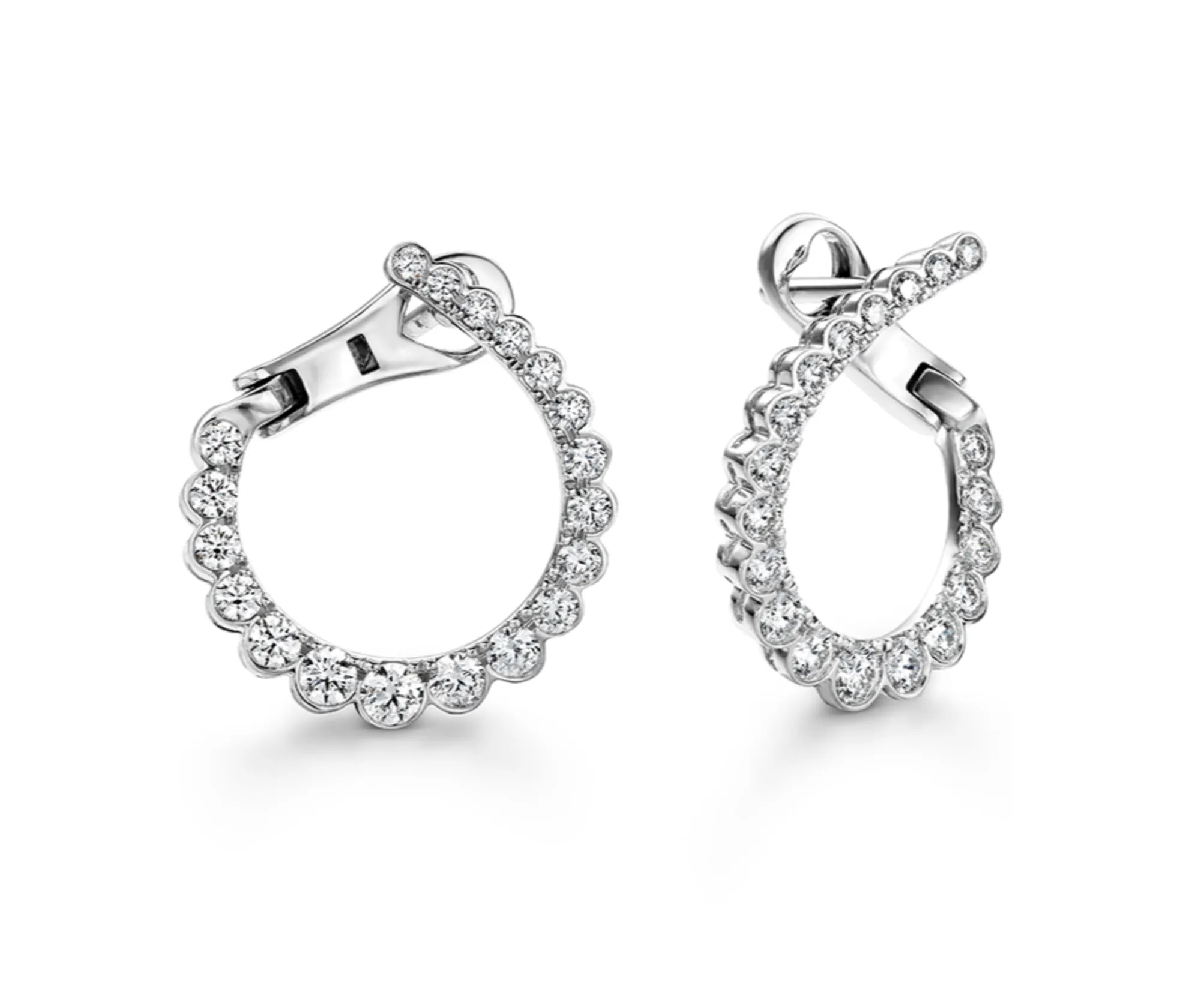 Aerial Regal Diamond Hoops (small)