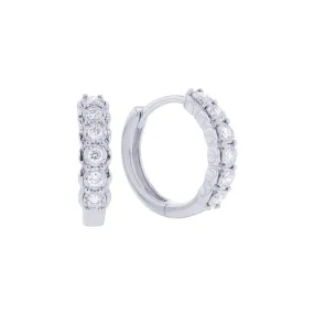 Alberta Huggie Diamond Hoop Earrings