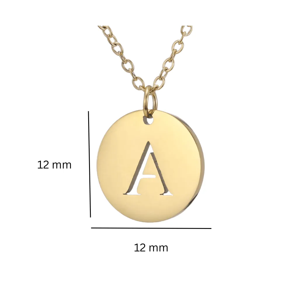 Alphabet Necklace Gold Plated - Letter T