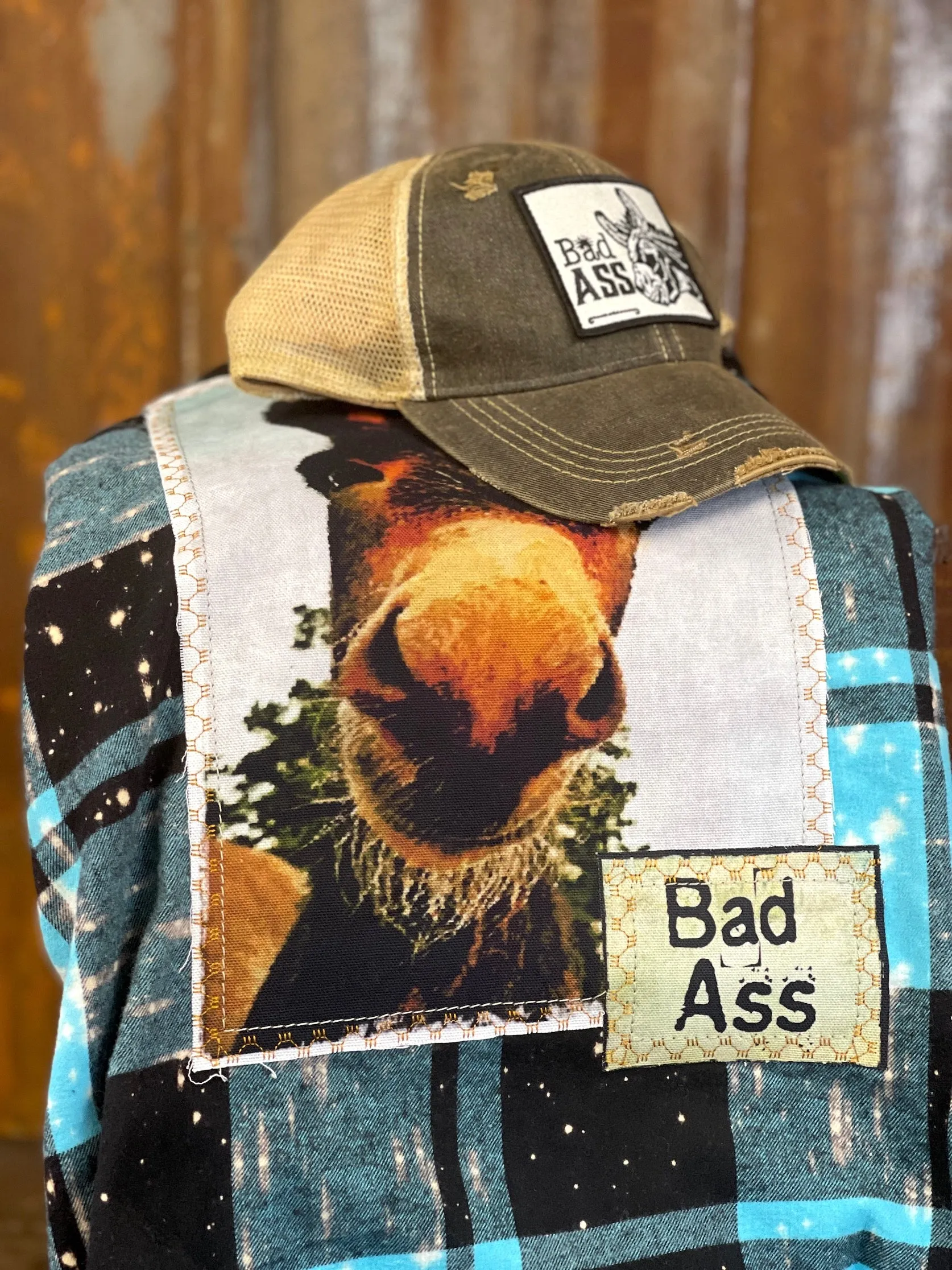 Bad Donkey Hat- Distressed Black Snapback