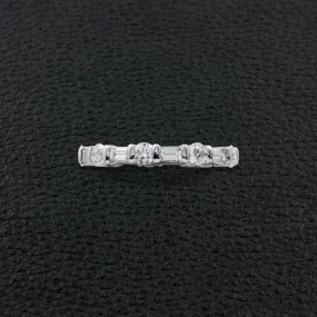 Baguette & Round Diamond Band