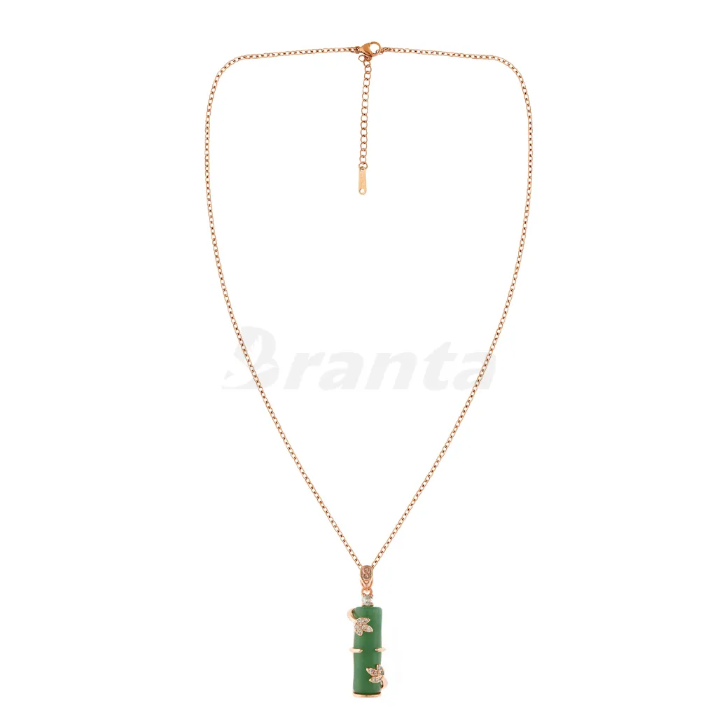 Bamboo Flower Pendant Necklace