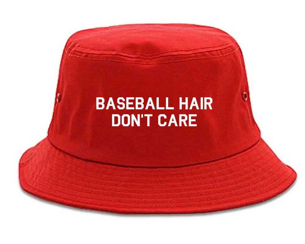 Baseball Hair Dont Care Mens Bucket Hat