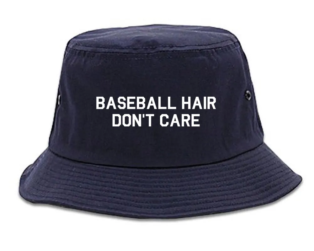 Baseball Hair Dont Care Mens Bucket Hat