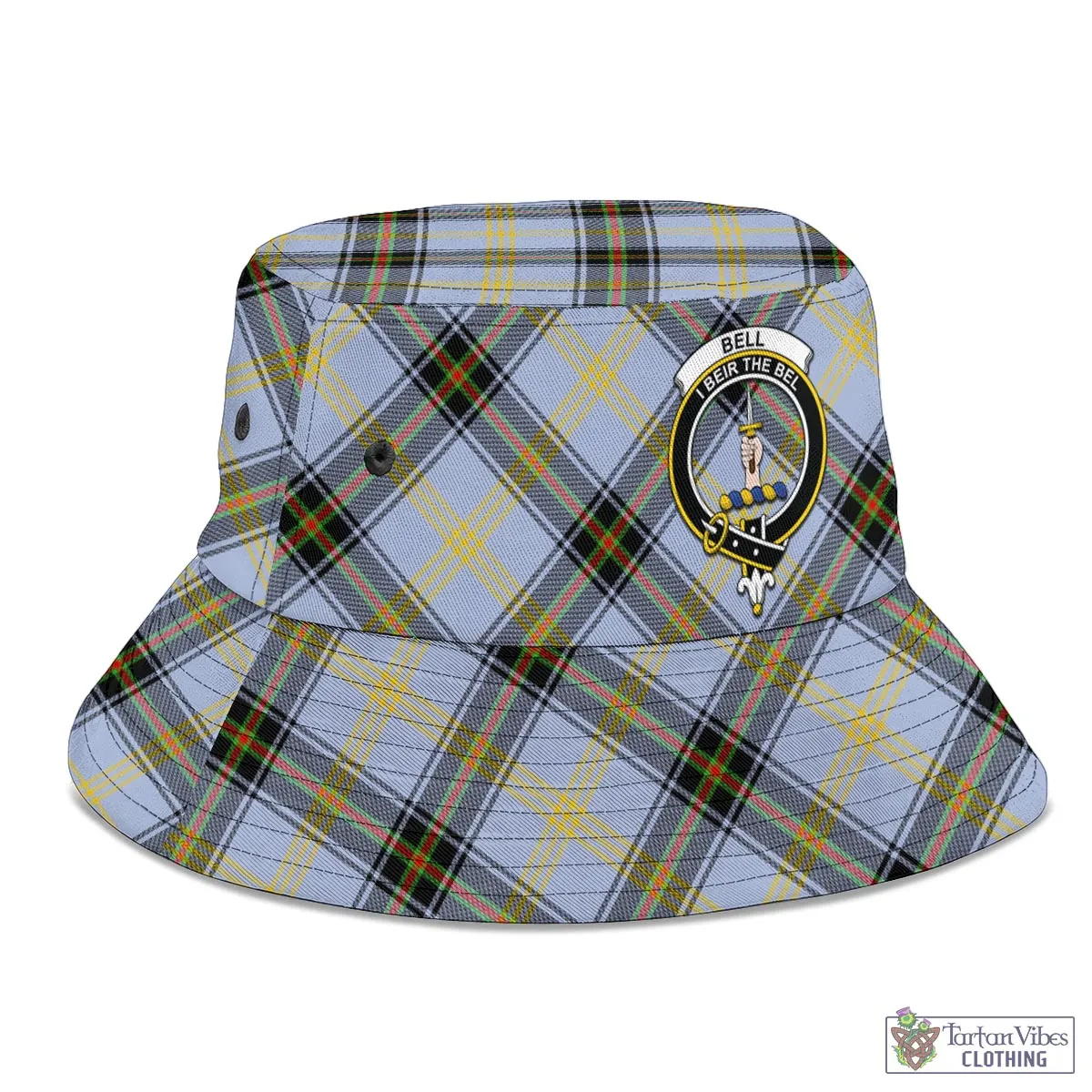 Bell Tartan Bucket Hat with Family Crest