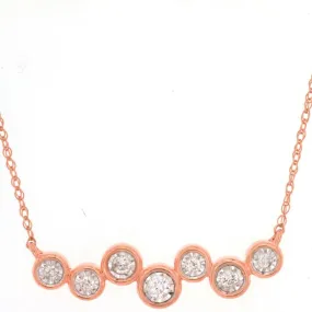 Bezel Set Diamond Bar Design Necklace