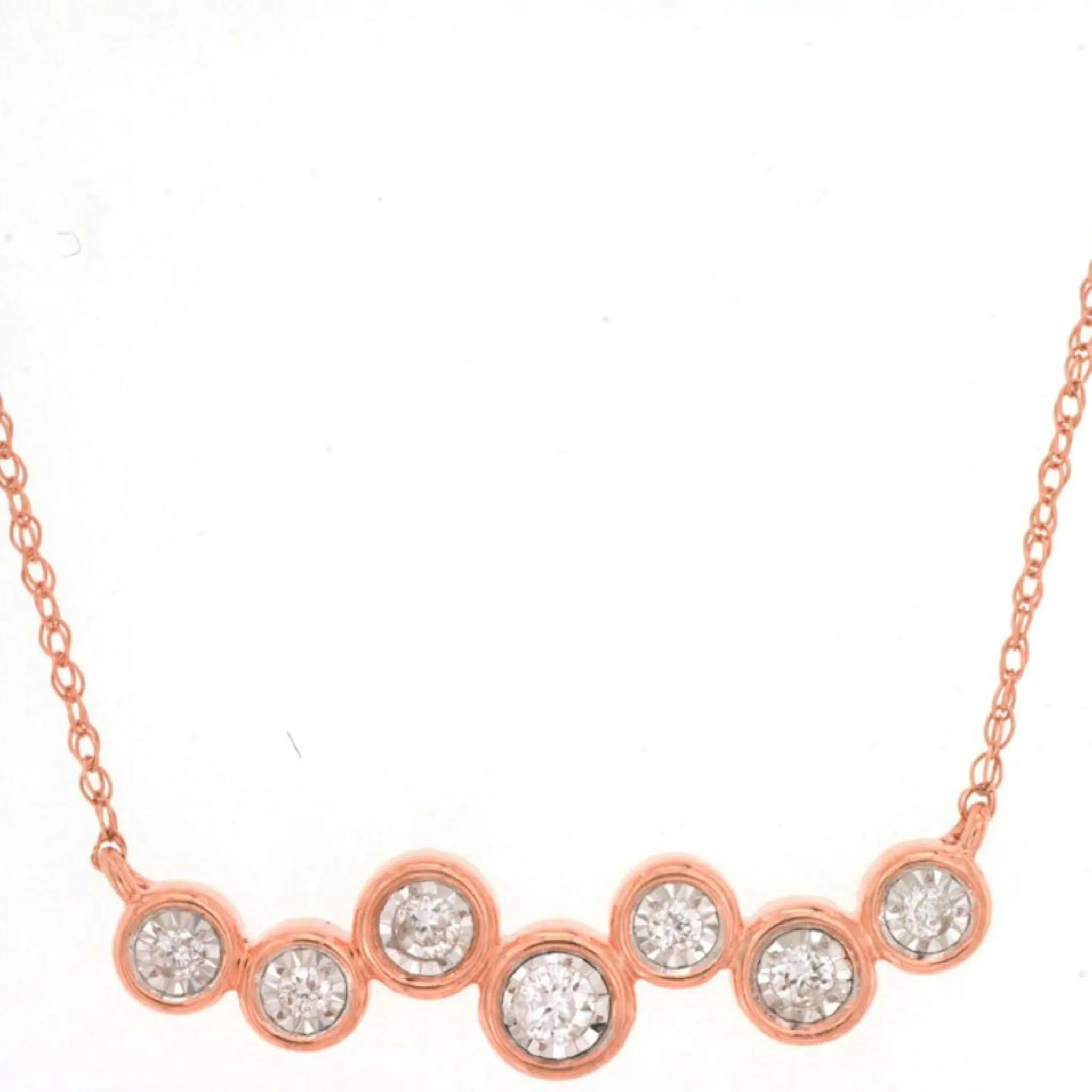 Bezel Set Diamond Bar Design Necklace